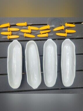 Vtg Corn Dishes & Skewers Lillian Vernon